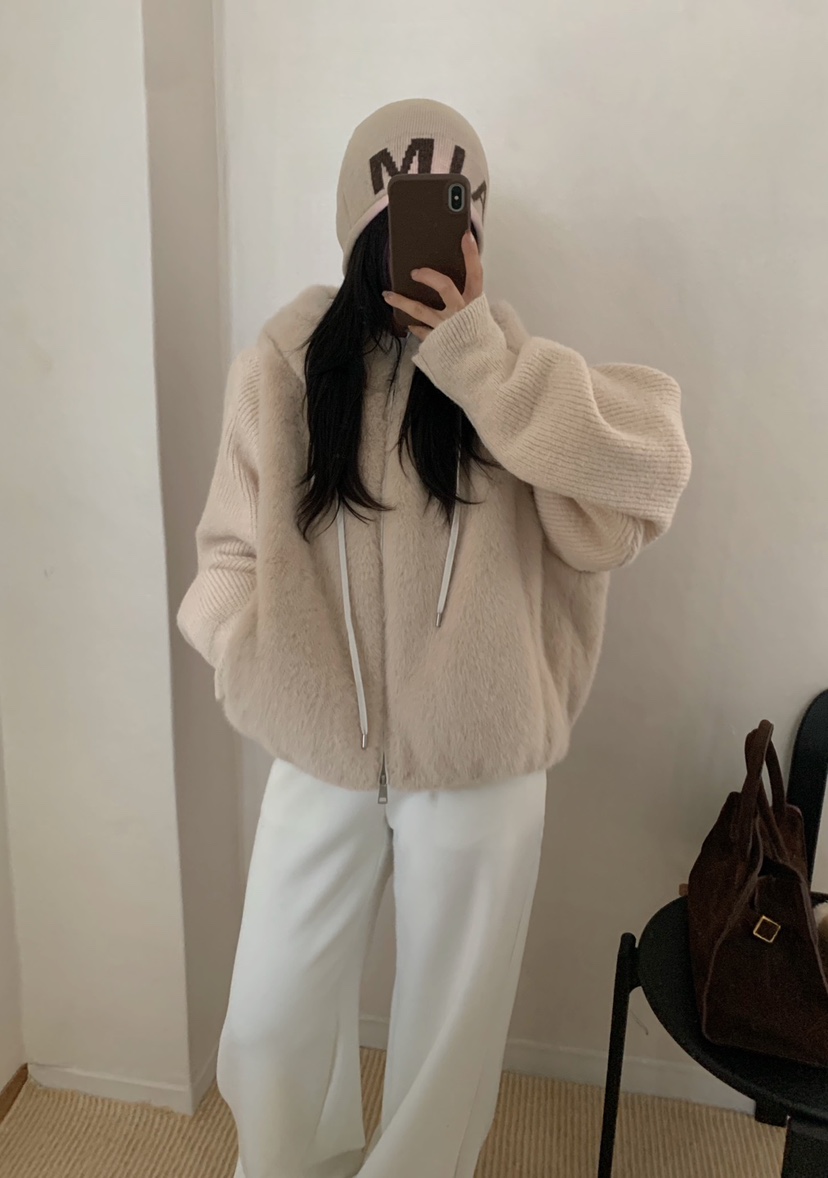 TWENTY FOUR SEVEN24-7韓國直郵女裝新款真品夾克貂皮TEWNTY FOUR SEVEN24-7夾克