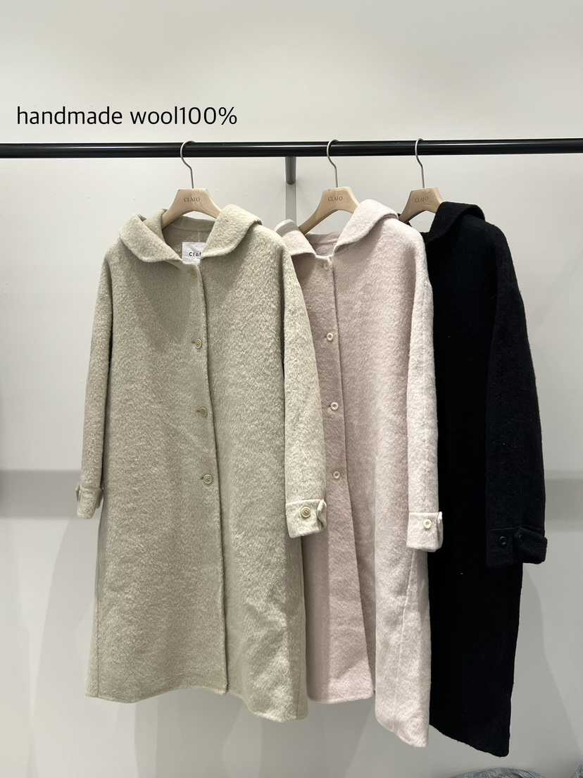 CLAFO東大門代購女裝新品真品人氣推薦中長款大衣手工連帽CLAFO中長款大衣