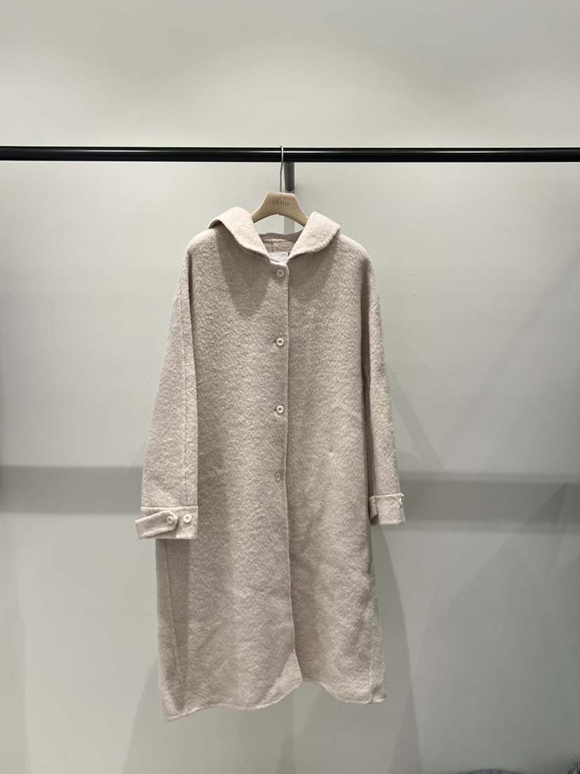 CLAFO東大門代購女裝新品真品人氣推薦中長款大衣手工連帽CLAFO中長款大衣圖色3