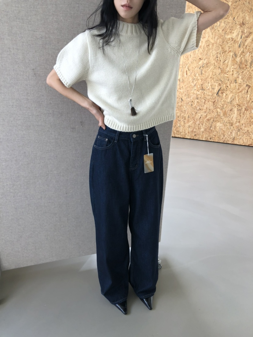 MOVENNE韓國代購女士新品熱賣真品人氣休閑時尚牛仔褲不褪色MOVENNE牛仔褲