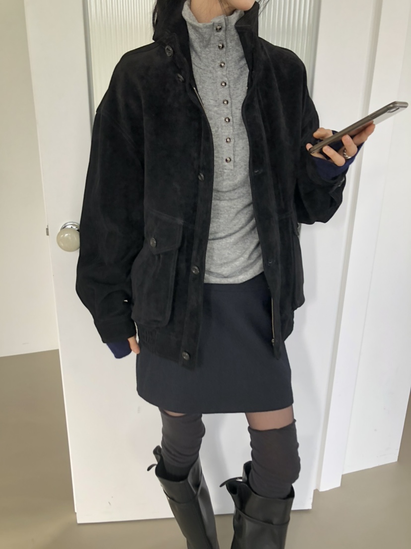 MOVENNE東大門直郵女士新款熱賣時尚推薦長袖T恤高領紐扣MOVENNE長袖T恤