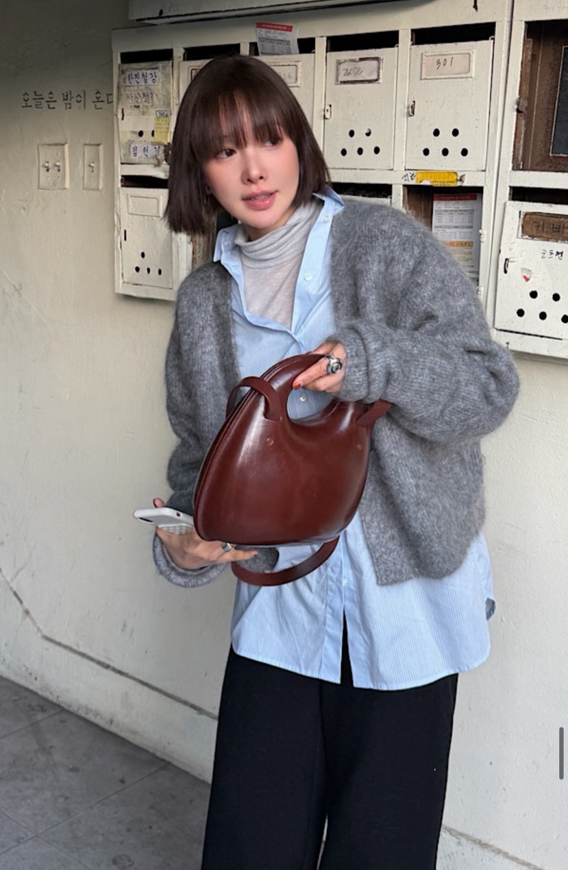 LE-PPL韓國代購女士新品推薦人氣開衫不含內搭馬海毛開襟LE-PPL開衫