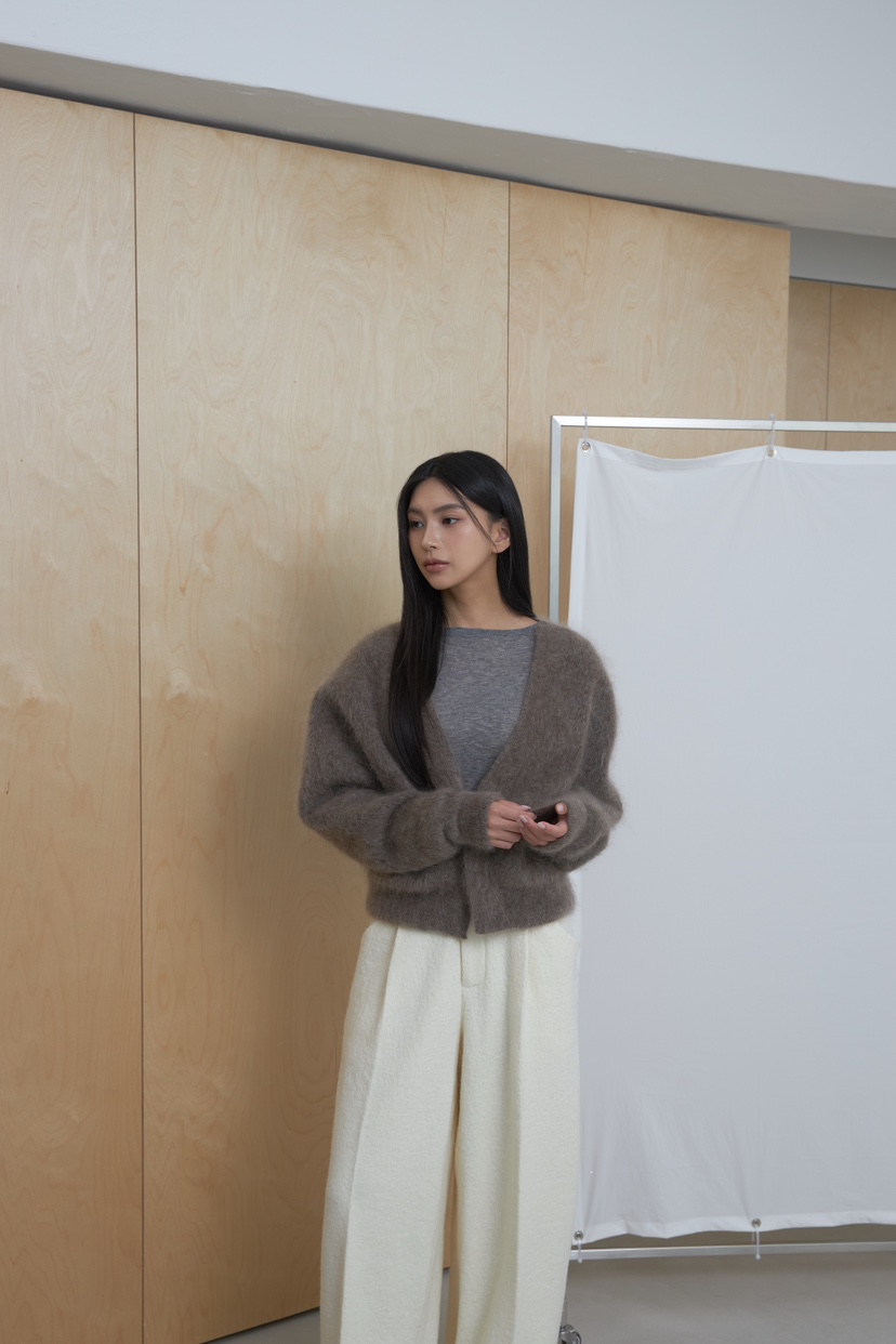 LE-PPL韓國代購女士新品推薦人氣開衫不含內搭馬海毛開襟LE-PPL開衫