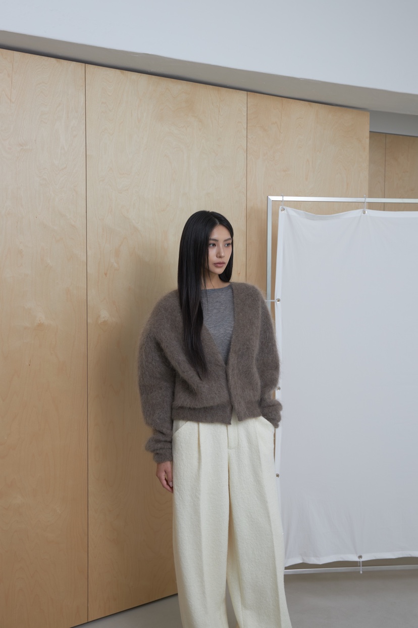 LE-PPL韓國代購女士新品推薦人氣開衫不含內搭馬海毛開襟LE-PPL開衫