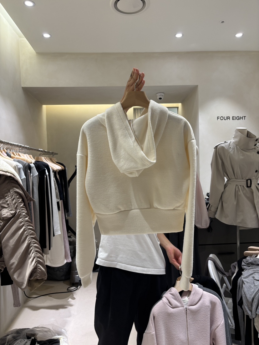 FOUREIGHT東大門代購女士新品人氣真品熱賣衛衣羊駝毛連帽衫FOUR EIGHT衛衣