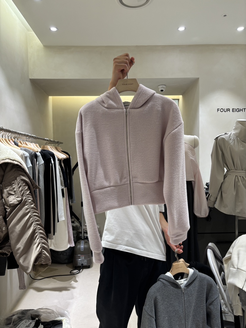 FOUREIGHT東大門代購女士新品人氣真品熱賣衛衣羊駝毛連帽衫FOUR EIGHT衛衣圖色2