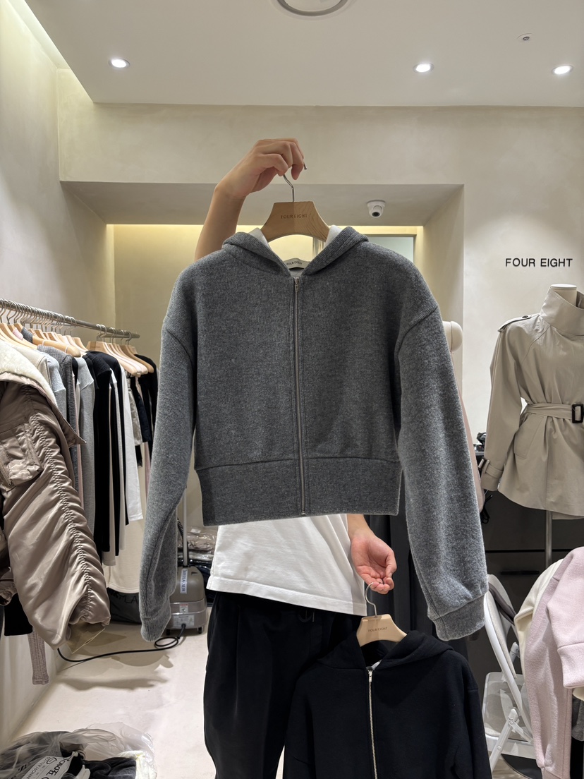 FOUREIGHT東大門代購女士新品人氣真品熱賣衛衣羊駝毛連帽衫FOUR EIGHT衛衣圖色3