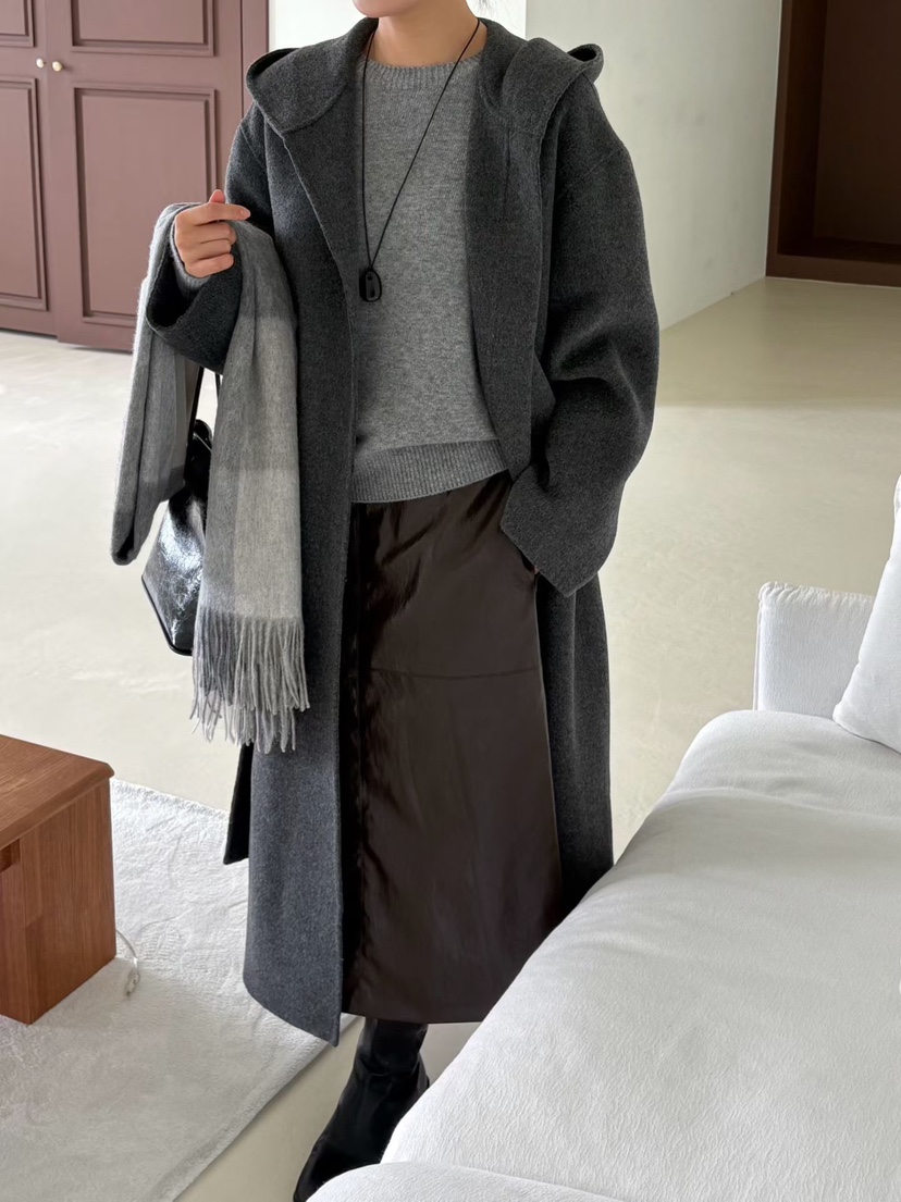 BINUS韓國代購女裝新品人氣真品時尚推薦休閑熱賣長裙皮革BINUS長裙
