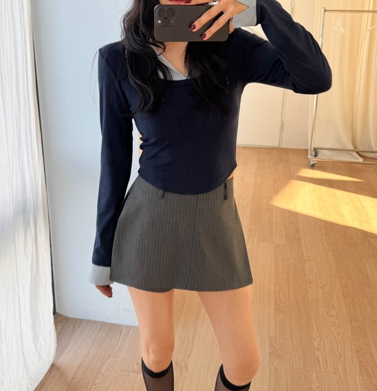 VELEN東大門實拍女裝新款時尚人氣推薦熱賣休閑裙褲不含腰帶Velen裙褲圖色2