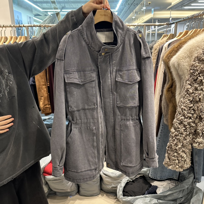 HONG.U東大門直郵女裝新品時尚真品熱賣人氣休閑夾克絎縫HONG.U夾克圖色2