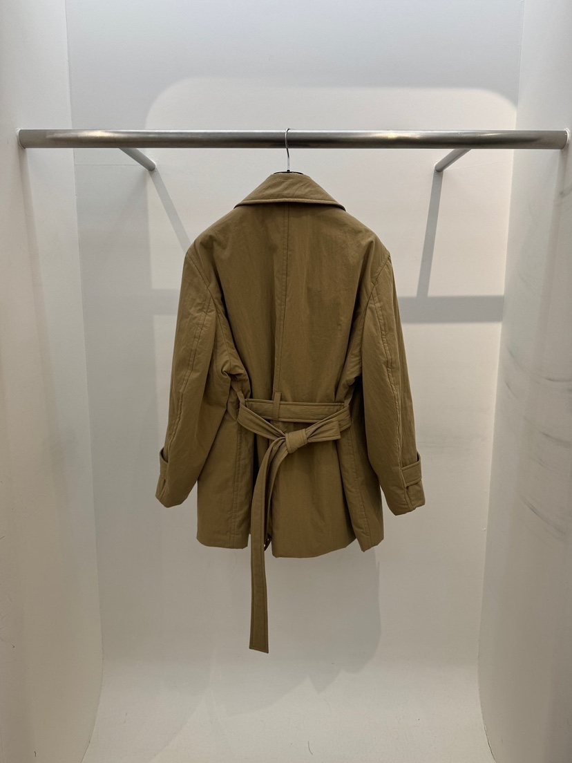 EDIT東大門實拍女裝新品人氣真品休閑職業短款大衣含腰帶EDIT短款大衣