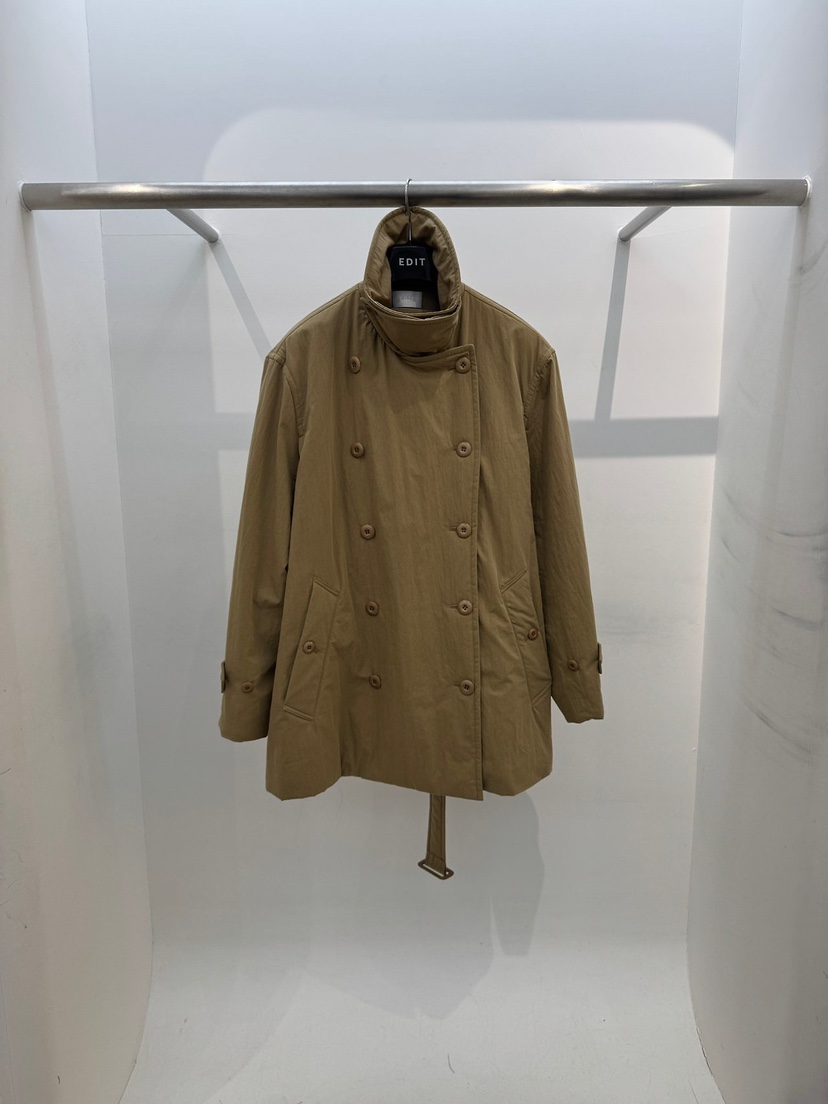 EDIT東大門實拍女裝新品人氣真品休閑職業短款大衣含腰帶EDIT短款大衣