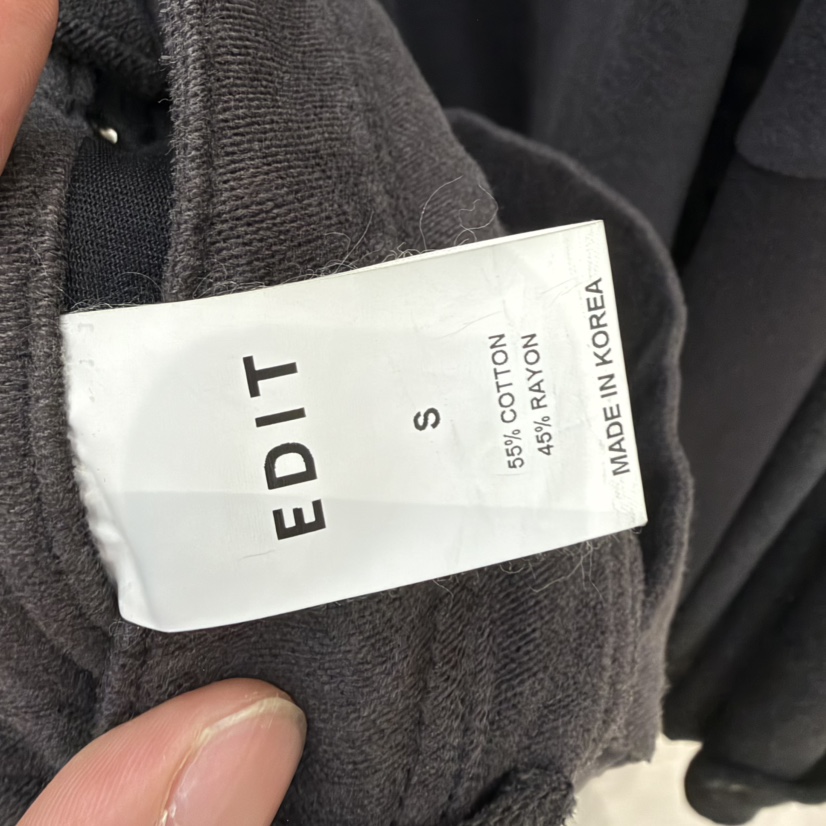 EDIT韓國代購女裝新款時尚真品熱賣職業人氣休閑休閑褲加絨EDIT休閑褲