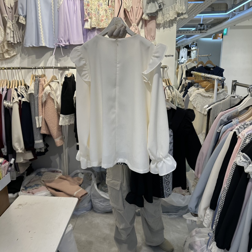 PAPA東大門代購女裝新品真品熱賣時尚休閑職業襯衫蕾絲衫Papaine/HALMADE襯衫/蕾絲衫