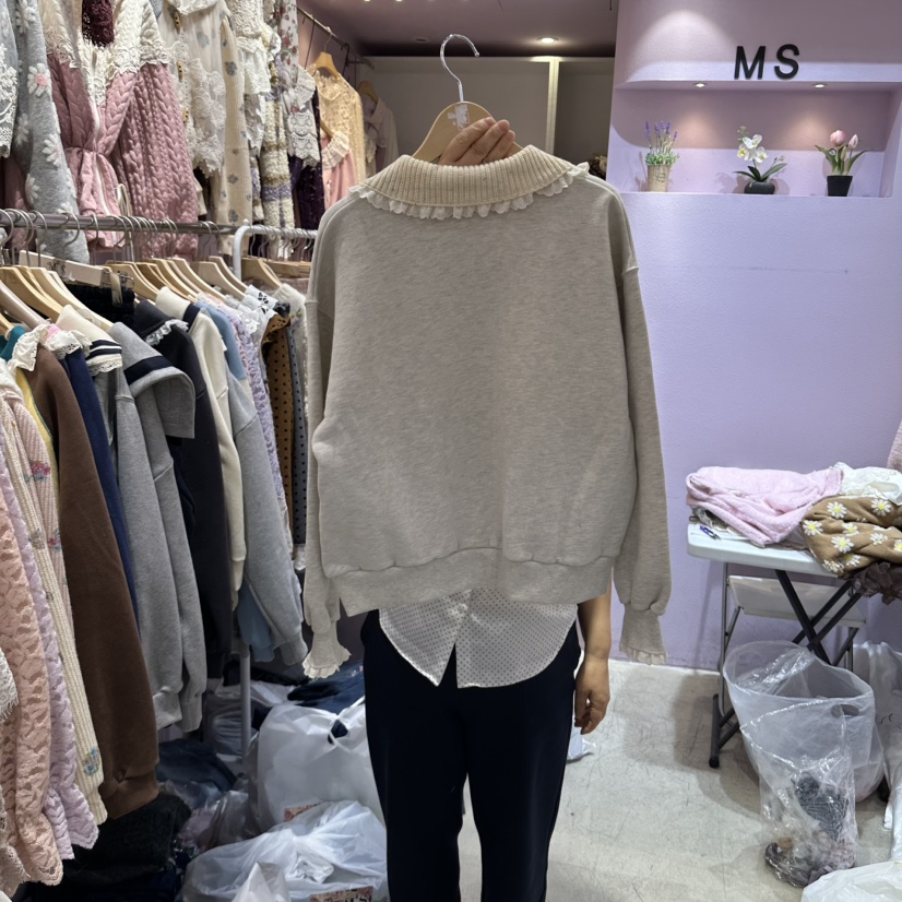 MS韓國代購女裝新品人氣推薦休閑熱賣真品職業時尚衛衣加絨MS衛衣