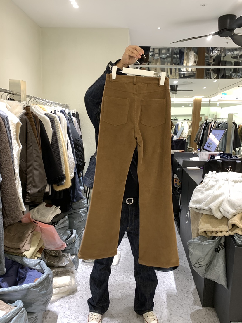 TAERI東大門代購女裝新款人氣時尚休閑褲喇叭褲燈芯絨磨毛taeri休閑褲