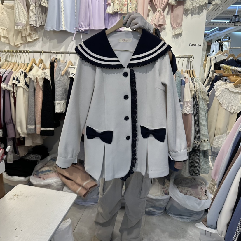 PAPA韓國代購女士新品人氣推薦真品熱賣休閑時尚職業夾克Papaine/HALMADE夾克圖色1
