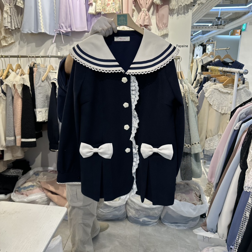 PAPA韓國代購女士新品人氣推薦真品熱賣休閑時尚職業夾克Papaine/HALMADE夾克圖色2黑色