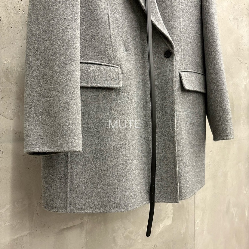 MUTE-P東大門代購女士新品人氣休閑推薦短款大衣不含腰帶MUTE短款大衣