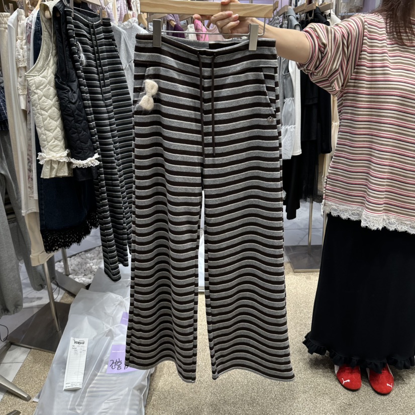 VIRUS韓國代購女裝新品人氣時尚熱賣職業真品推薦休閑休閑褲VIRUS休閑褲圖色1棕色