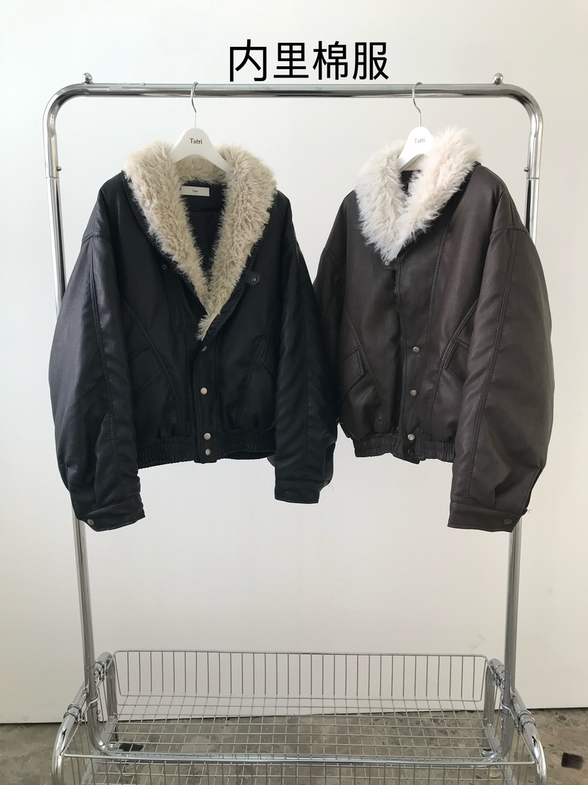 TAERI東大門直郵女裝新品推薦休閑人氣職業時尚短款棉服羊皮taeri短款棉服