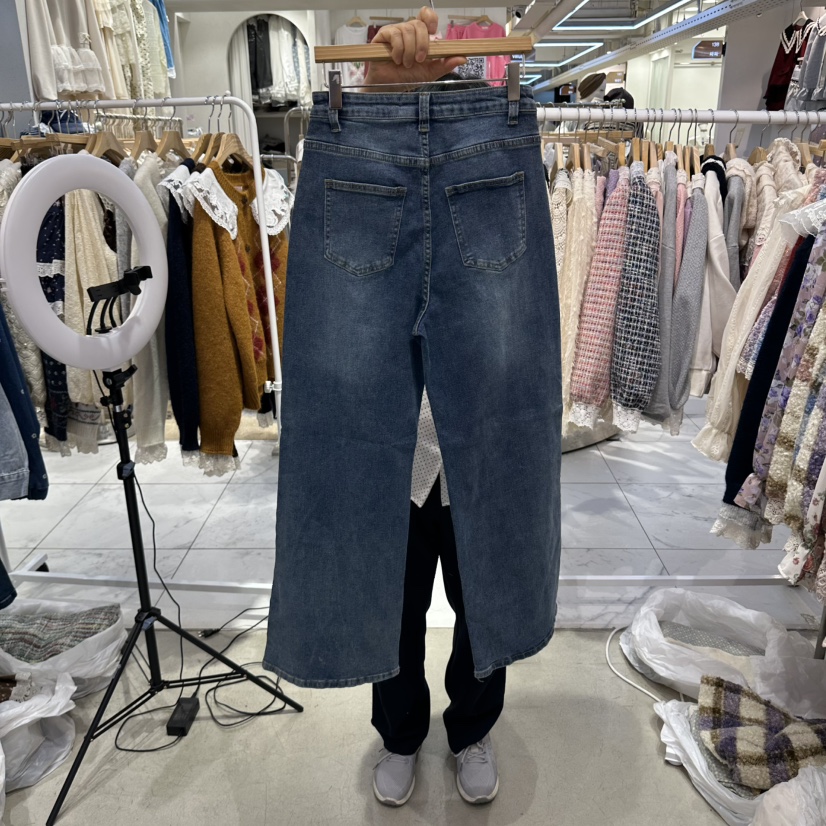 MS東大門實拍女士新品熱賣時尚職業推薦休閑人氣真品牛仔褲MS牛仔褲