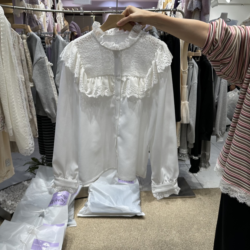 VIRUS韓國直郵女裝新款職業真品時尚推薦人氣熱賣襯衫蕾絲衫VIRUS襯衫/蕾絲衫圖色1