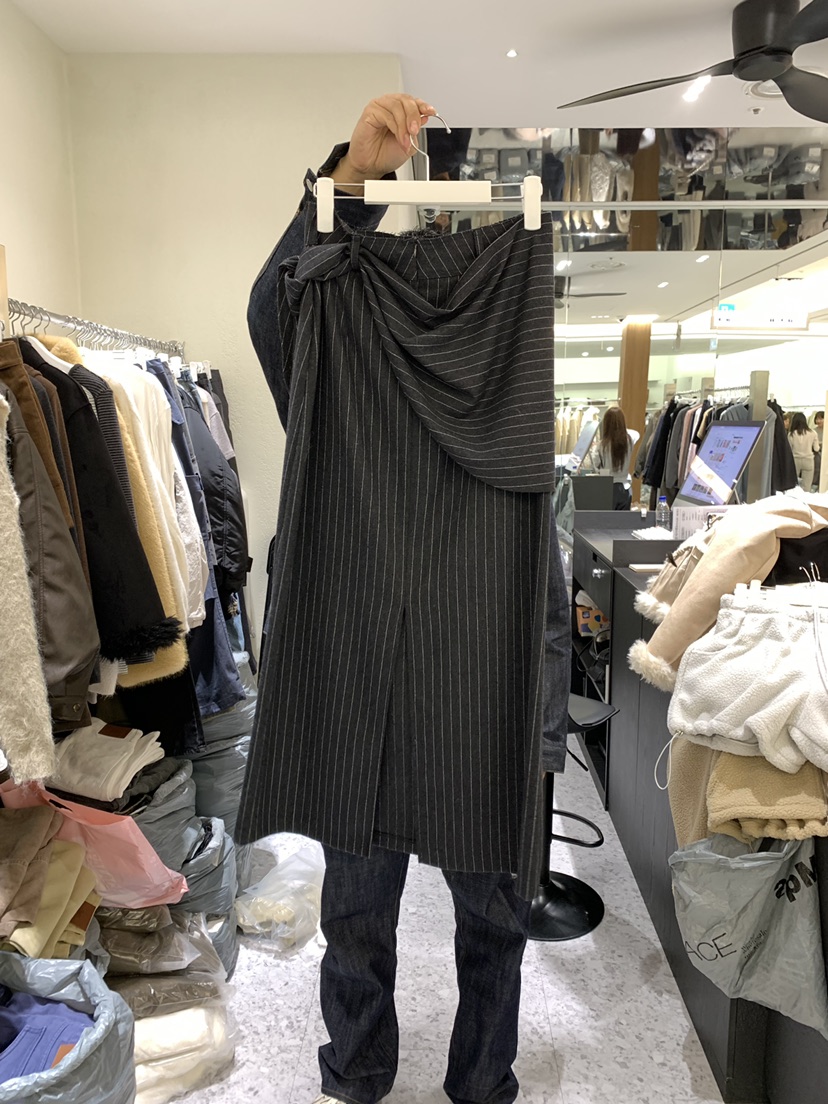 TAERI韓國直郵女士新品人氣真品推薦職業熱賣休閑長裙圍巾taeri長裙