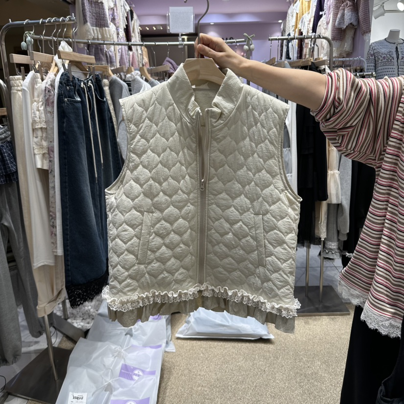 VIRUS韓國直郵女裝新款時尚推薦真品職業熱賣人氣馬甲絎縫棉VIRUS馬甲圖色1