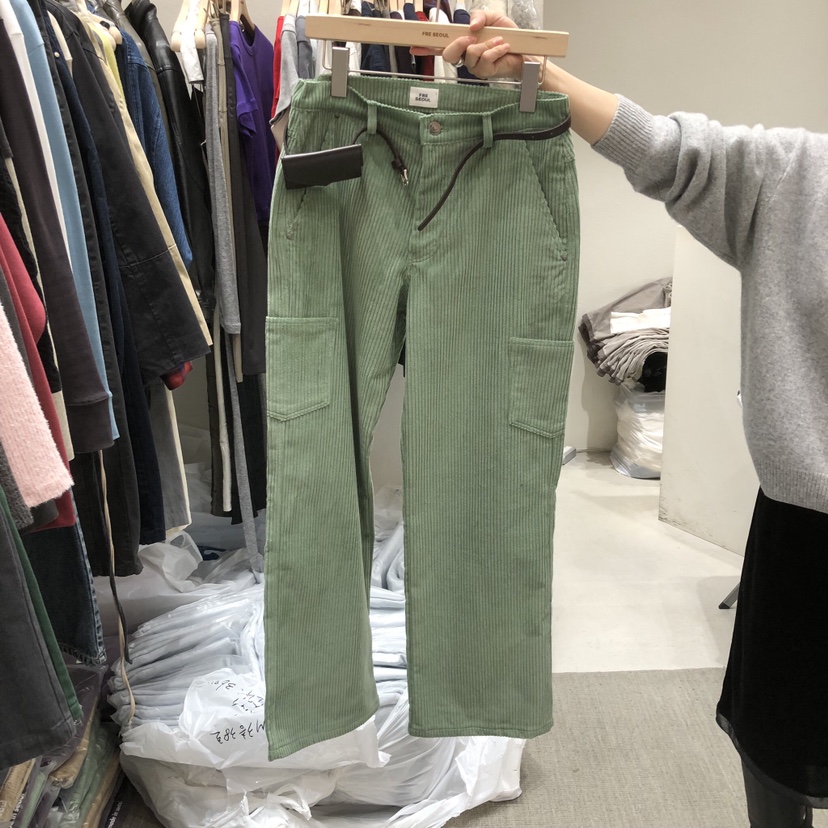 FRE東大門代購女士新品真品推薦熱賣時尚職業休閑褲不含腰帶FRE SEOUL休閑褲圖色2
