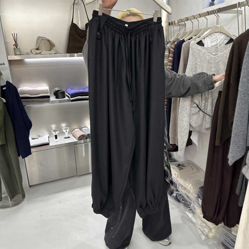 LEPI東大門實拍女士新品推薦休閑真品熱賣職業休閑褲紐扣Lepi休閑褲圖色2黑色