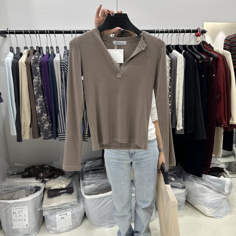 MUSHROOM EFFECT東大門實拍女裝新品熱賣人氣推薦長袖T恤MUSHROOM EFFECT長袖T恤圖色2