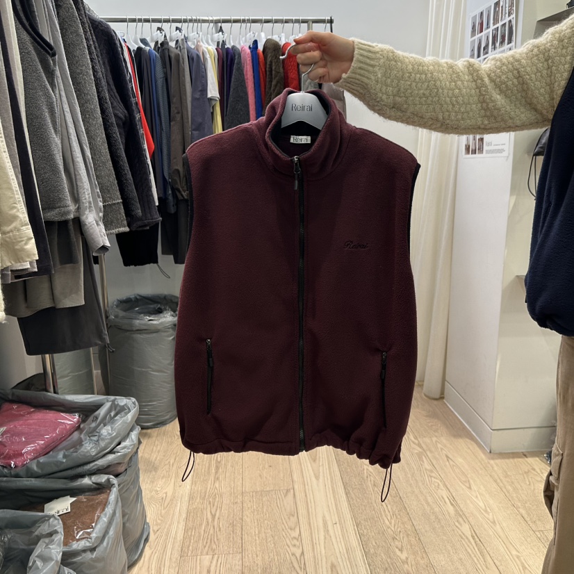 REIRAI東大門代購女士新品時尚人氣職業休閑推薦馬甲抓絨Reirai馬甲圖色2