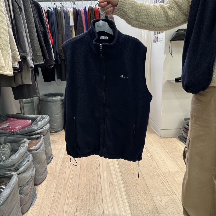 REIRAI東大門代購女士新品時尚人氣職業休閑推薦馬甲抓絨Reirai馬甲圖色3深藍色