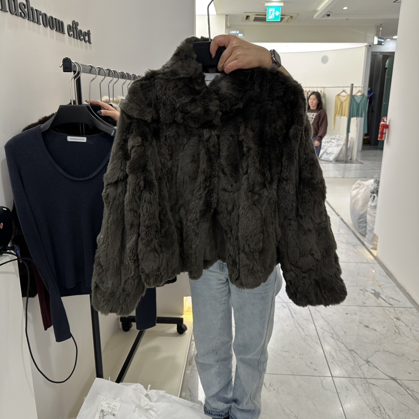 MUSHROOM EFFECT韓國直郵女裝新款真品職業人氣短款大衣MUSHROOM EFFECT短款大衣圖色6灰色
