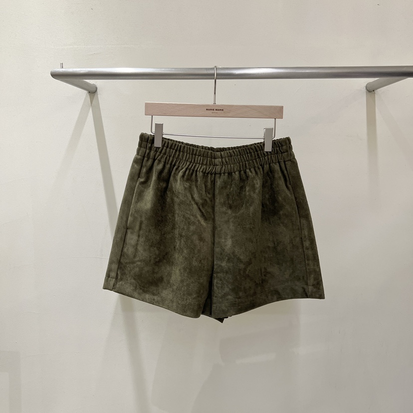 MARIE MARIE東大門實拍女裝新品時尚熱賣休閑短褲絨面革MARIE MARIE短褲圖色1