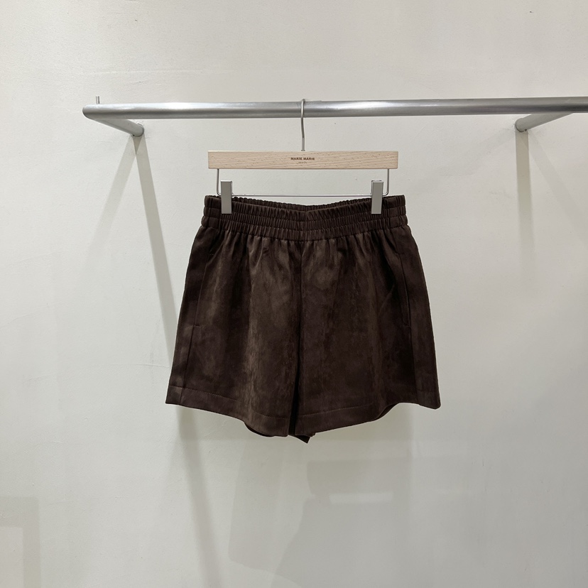 MARIE MARIE東大門實拍女裝新品時尚熱賣休閑短褲絨面革MARIE MARIE短褲圖色2
