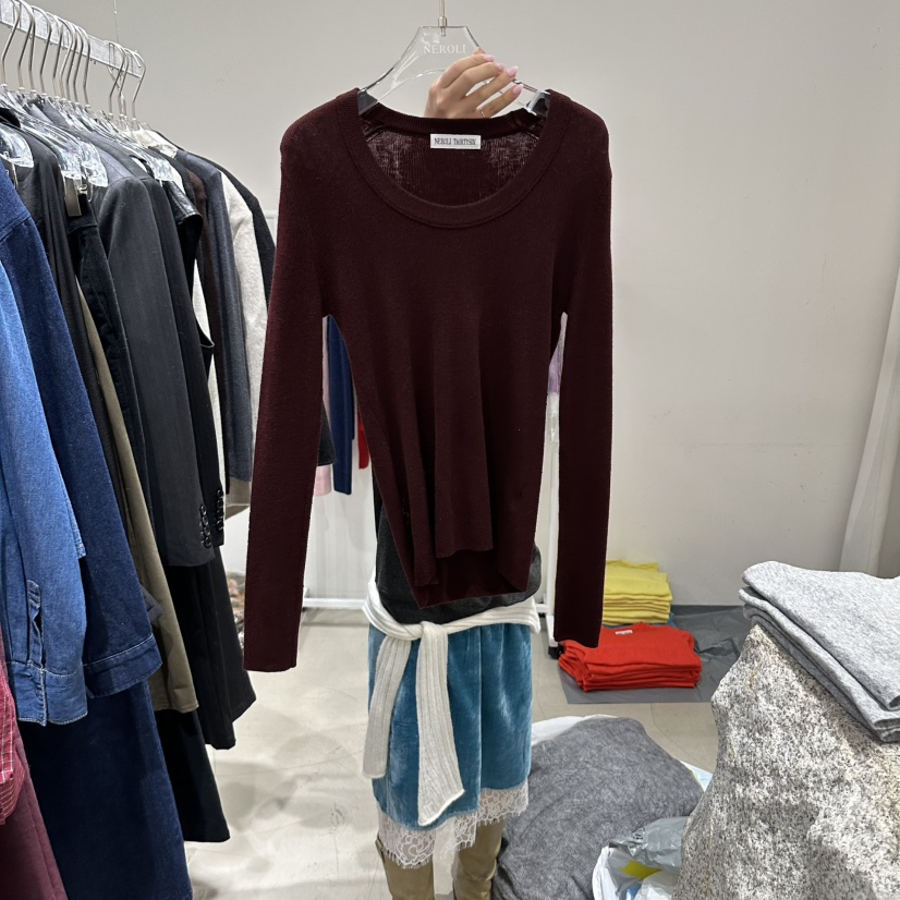 NEROLI 36東大門直郵女裝新品職業真品推薦時尚休閑針織衫NEROLI 36針織衫圖色3紅色