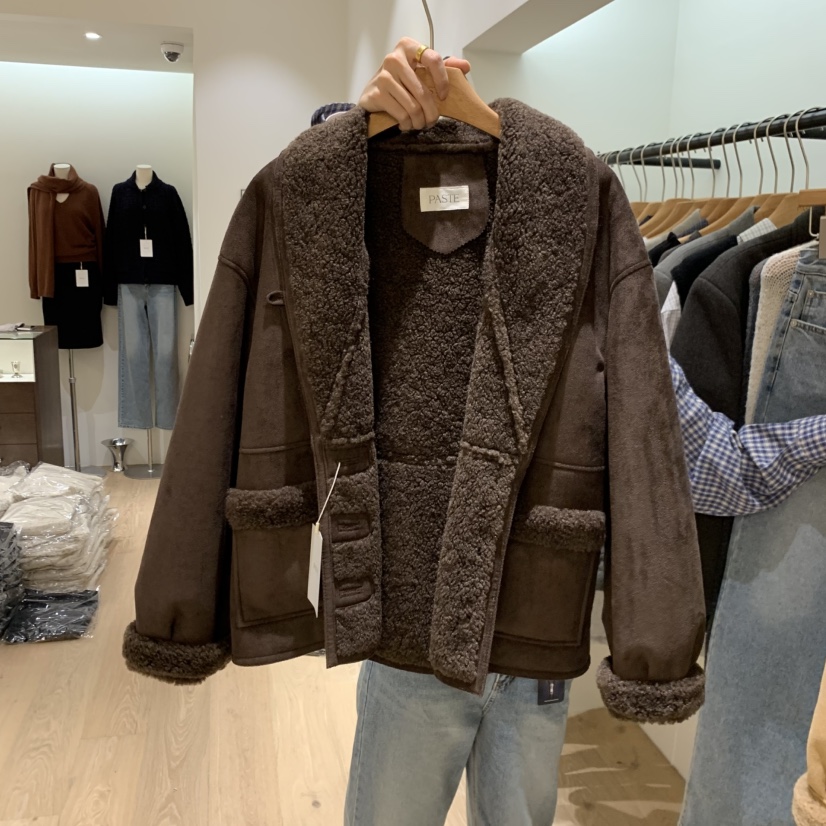 PASTE韓國代購女裝新品真品休閑熱賣時尚職業人氣短款大衣PASTE短款大衣圖色2