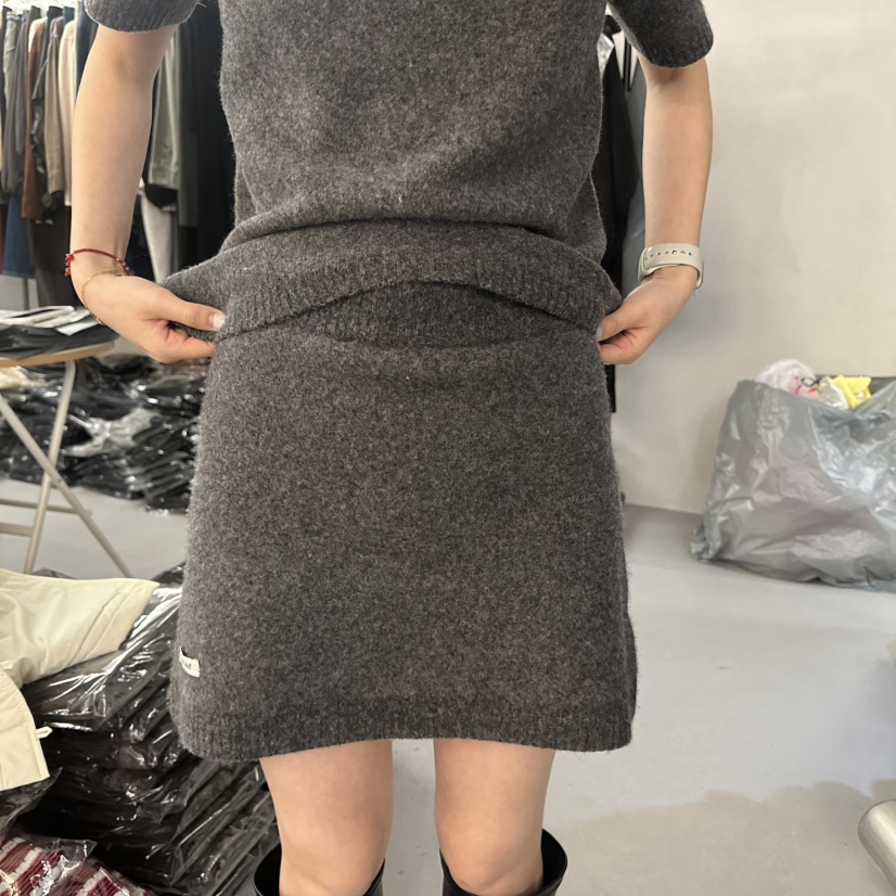 DOUBLE STANDARD/LE SMOKING/MAISONSTAFF東大門實拍女士新款熱賣短裙MAISONSTAFF短裙圖色3墨色