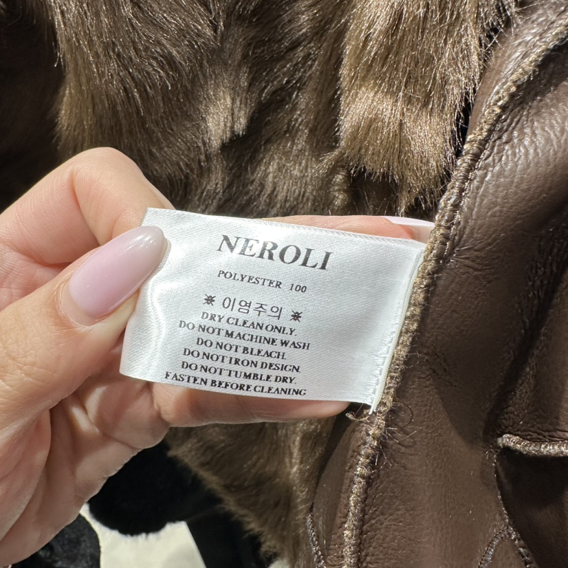 NEROLI 36東大門實拍女士新品時尚職業人氣短款大衣貂皮NEROLI 36短款大衣