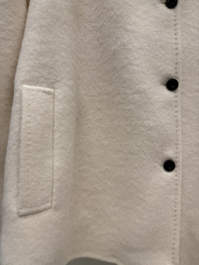 EOOB/LAMEREI東大門直郵女士新品熱賣短款大衣含腰帶手工羊駝拉絨高領EOOB/LAMEREI短款大衣