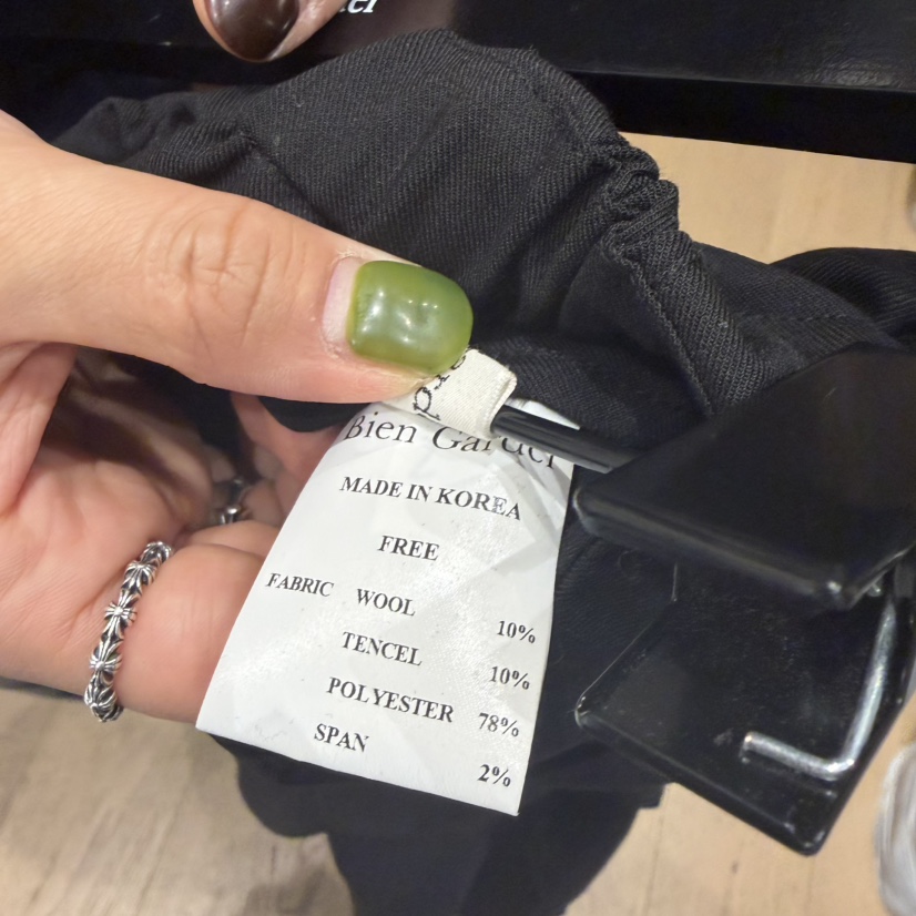 BIEN GARDER韓國直郵女士新品時尚半身裙中短裙不對稱含腰帶褶裥BIEN GARDER半身裙/中短裙