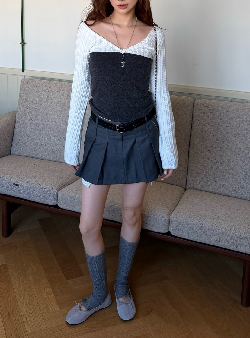 MARKE-P韓國直郵女士新品人氣休閑推薦針織衫安哥拉混紡MARKE-P針織衫