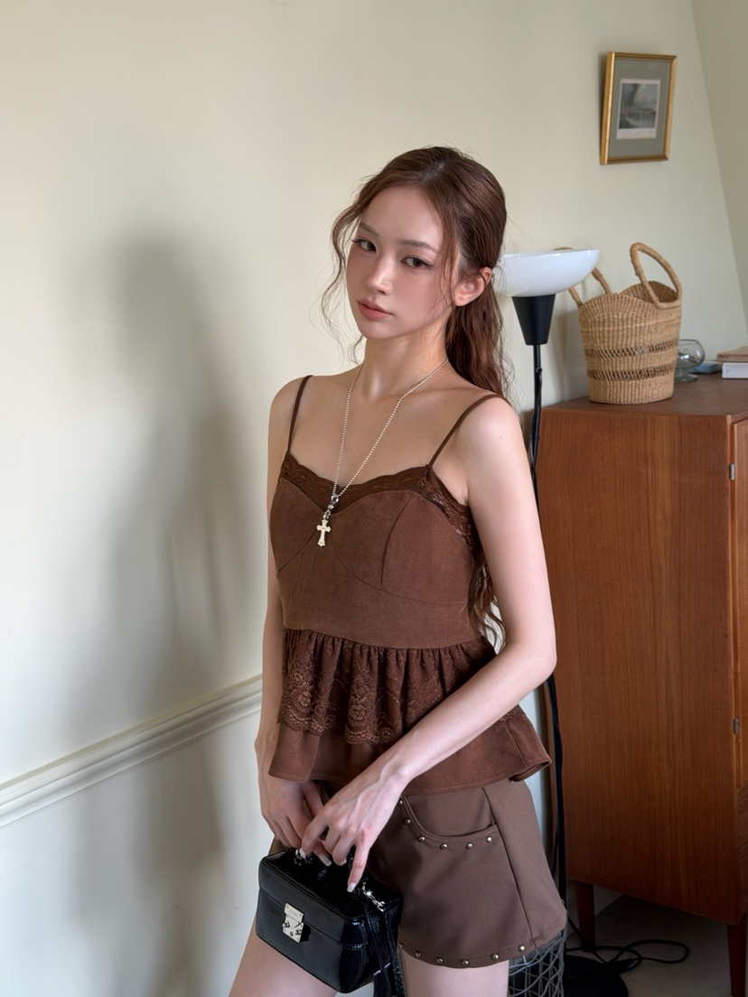 MARKE-P東大門實拍女士新品休閑時尚人氣推薦吊帶背心麂皮MARKE-P吊帶/背心