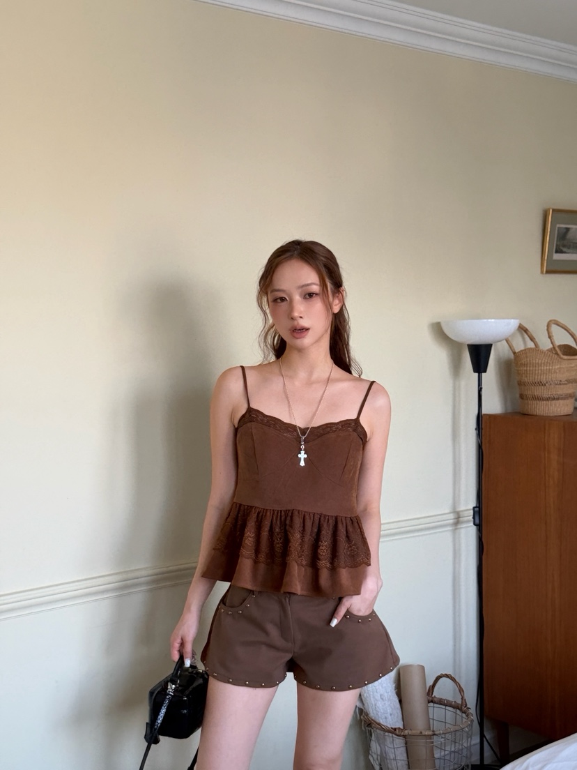 MARKE-P東大門實拍女士新品休閑時尚人氣推薦吊帶背心麂皮MARKE-P吊帶/背心