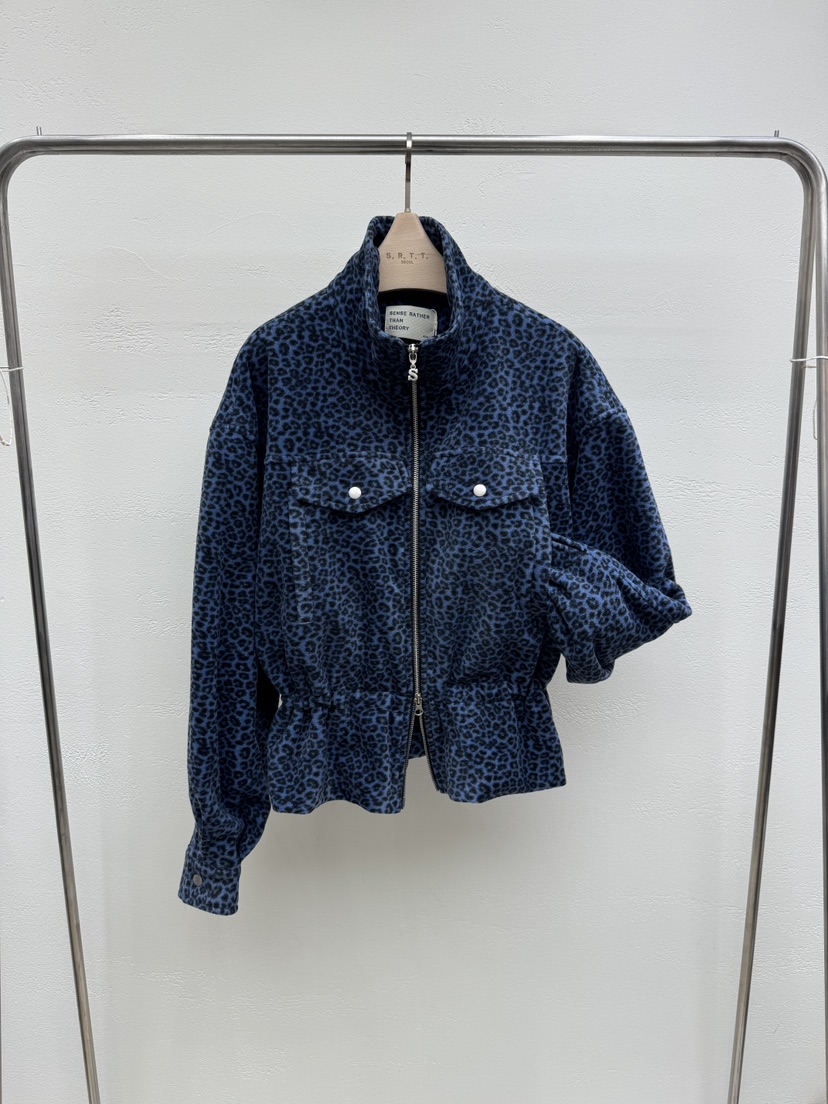 S.R.T.T.東大門實拍女裝新品休閑真品人氣夾克抓絨豹紋S.R.T.T.夾克