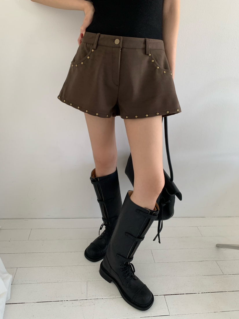 MARKE-P東大門代購女士新款真品人氣時尚休閑短褲絨面革MARKE-P短褲