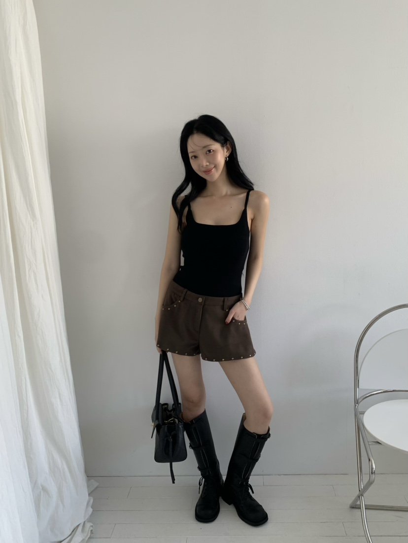 MARKE-P東大門代購女士新款真品人氣時尚休閑短褲絨面革MARKE-P短褲
