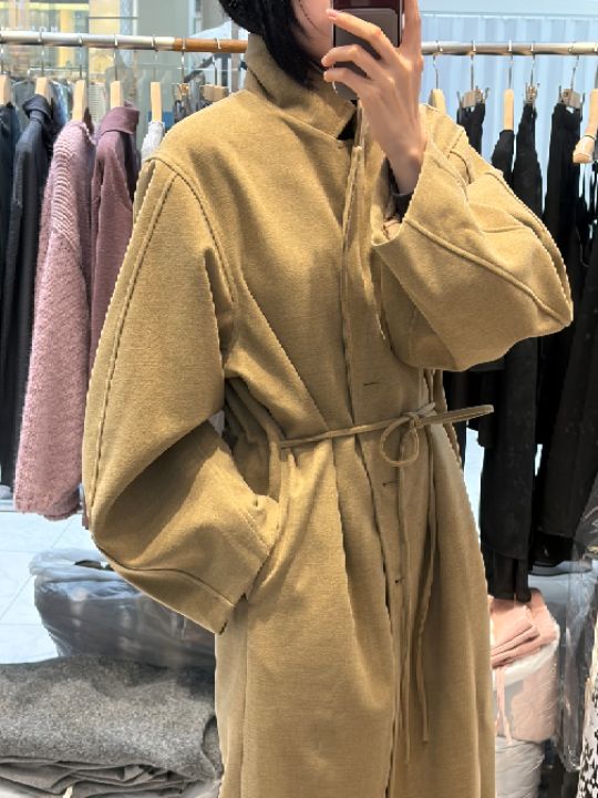베슬韓國代購女裝新品休閑熱賣真品人氣推薦時尚中長款大衣VESL中長款大衣
